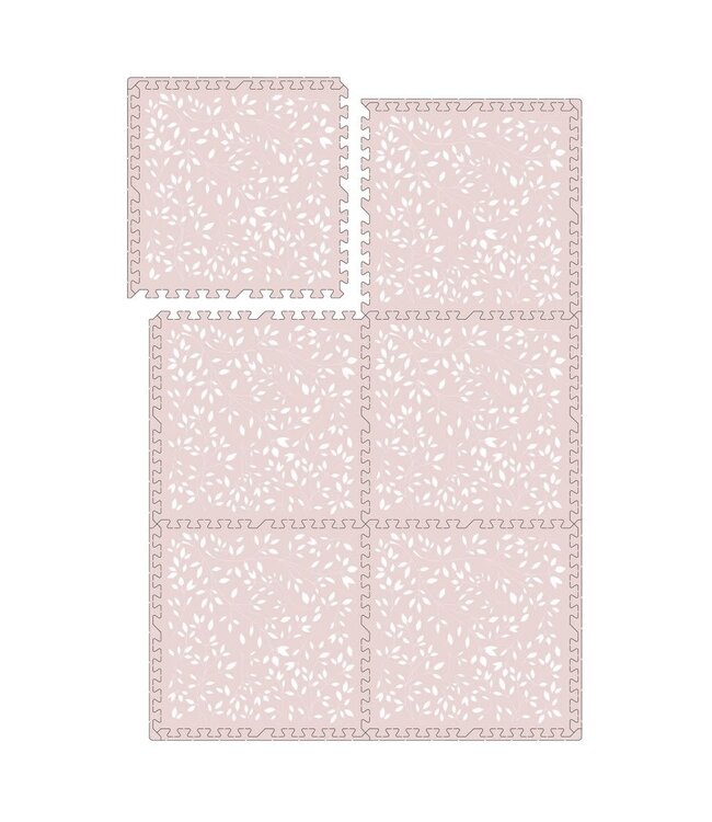 Evibell Evibell - Puzzeltegels Leaves Raspberry