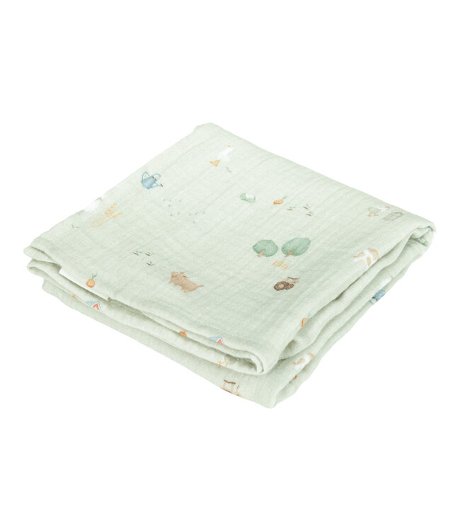 Little Dutch Little Dutch - Swaddle doeken set hydrofiel 70 x 70 Little Farm / Olive