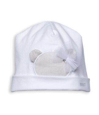 First First - G bonnet teddy frontside - white-beige