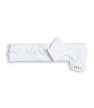 First First - G hairband xl bow - white