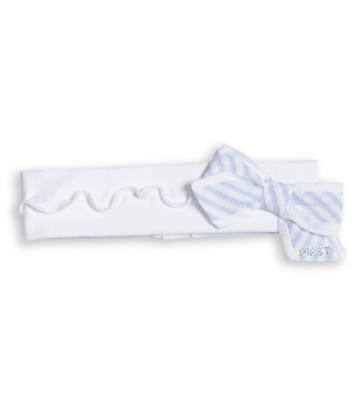 First First - G hairband xl bow - white-azzuro