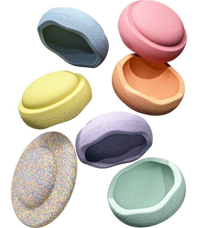 Stapelstein Stapelstein - RAINBOW | Set Pastel | 6+1 Board