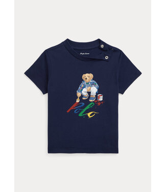 Ralph Lauren Ralph Lauren - Katoenen longsleeve met Polo Bear - Navy