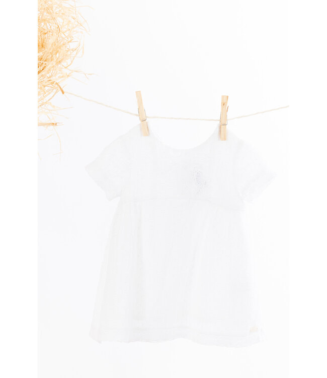 Tartine et Chocolat Tartine et Chocolat - Jurkje met kanten details - wit