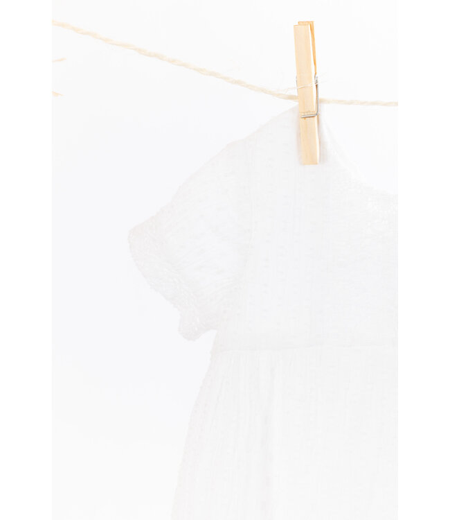 Tartine et Chocolat Tartine et Chocolat - Jurkje met kanten details - wit