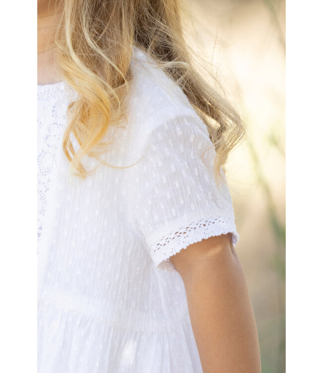 Tartine et Chocolat Tartine et Chocolat - Jurkje met kanten details - wit