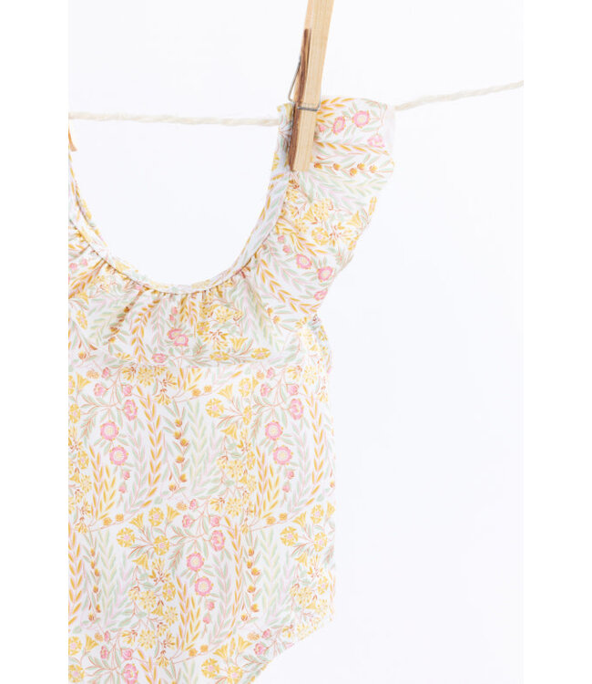 Tartine et Chocolat Tartine et Chocolat - Badpakje met bloemenmotief - geel/roze