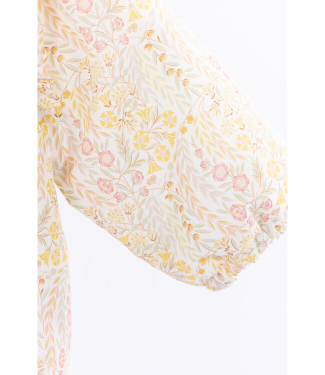 Tartine et Chocolat Tartine et Chocolat - Tussenseizoen jasje met bloemenmotief - geel/roze