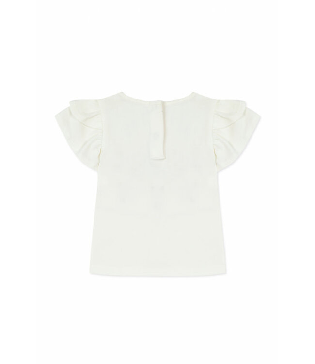 Tartine et Chocolat Tartine et Chocolat - T-shirt korte mouwen - flowers hartje - wit