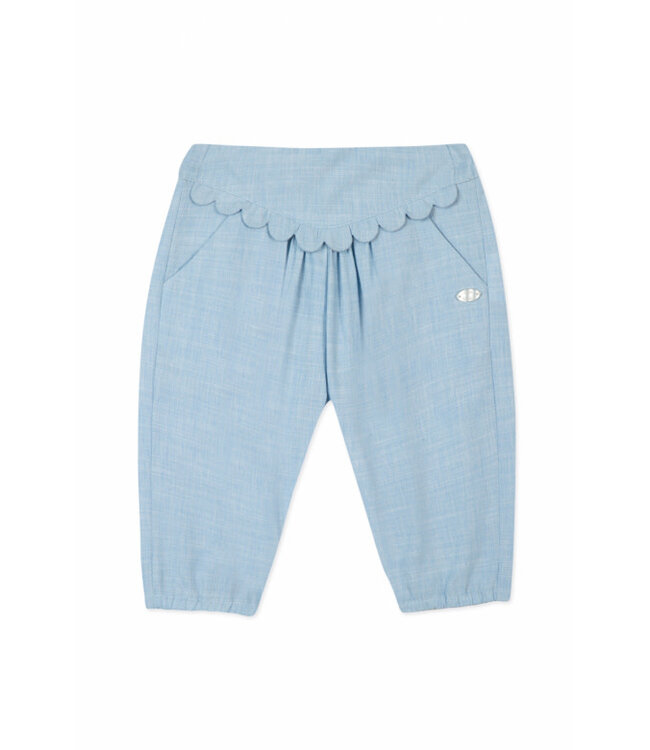 Tartine et Chocolat Tartine et Chocolat - Broek met detail - licht blauw