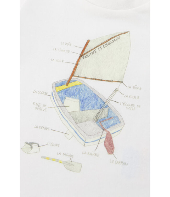 Tartine et Chocolat Tartine et Chocolat - T-shirt korte mouwen - boot - wit