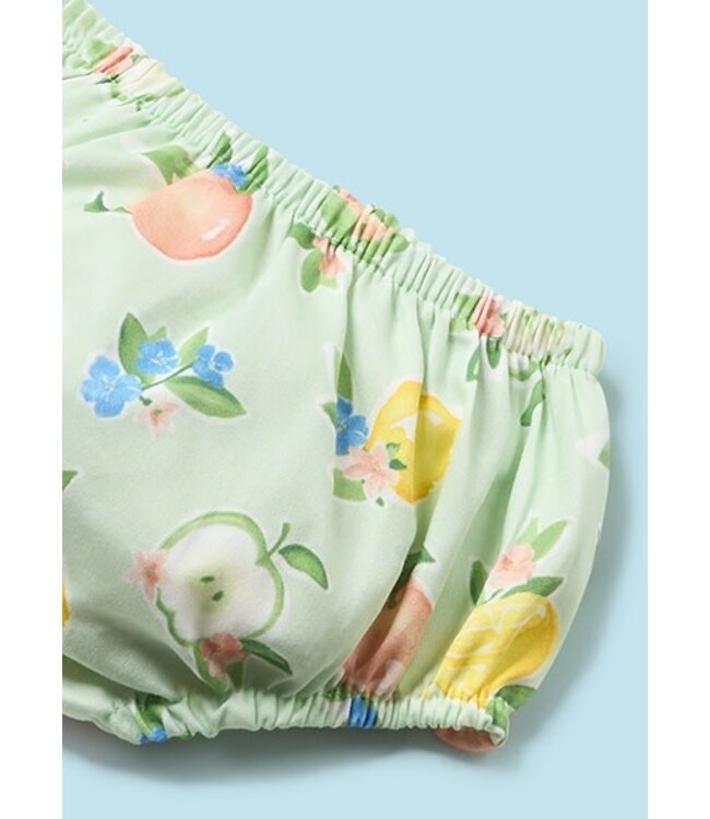Mayoral Mayoral - Jurk + bloomer - fruit print - Groen