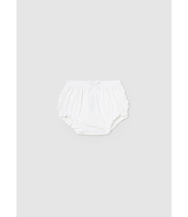 Mayoral Mayoral - Bloomer met kant en frul - Wit
