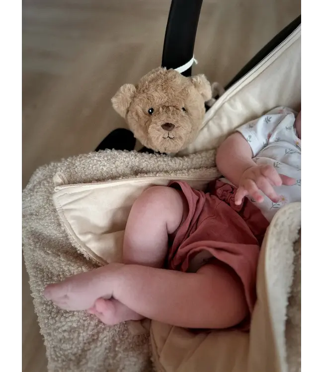 Flow Flow - On the go knuffel met hartslag - Lou bruin