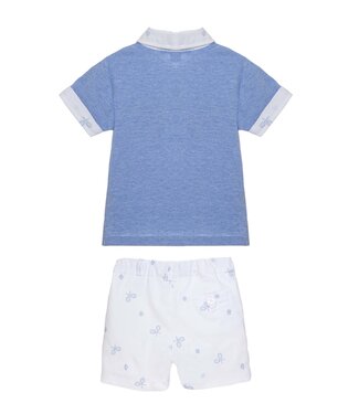 Patachou Patachou - Polo + short - tennis - Blauw/wit