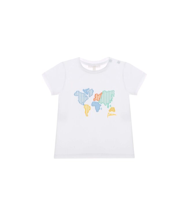 Patachou Patachou - Tshirt wereldkaart - Wit