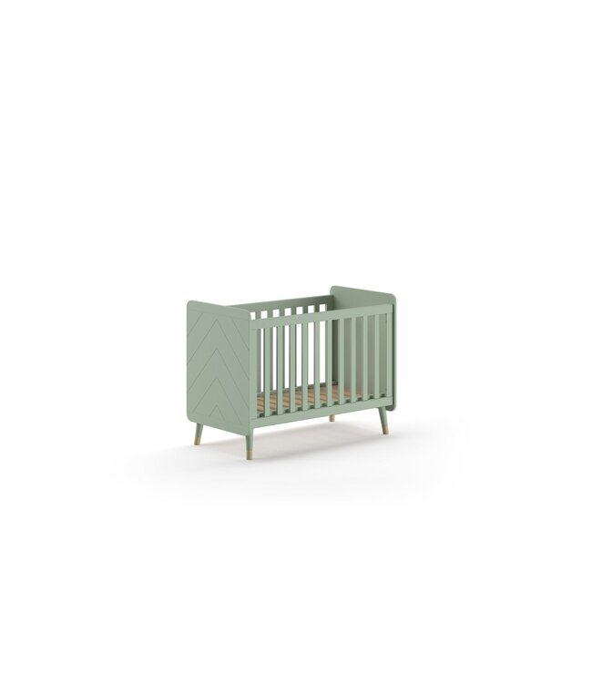 JAXX Jaxx - Billy Babybed 60X120 Cm Olive Groen (Lattenbodem Inbegrepen)