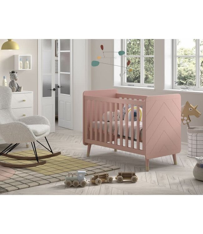 JAXX Jaxx - Billy Babybed 60X120 Cm Terra Roze (Lattenbodem Inbegrepen)