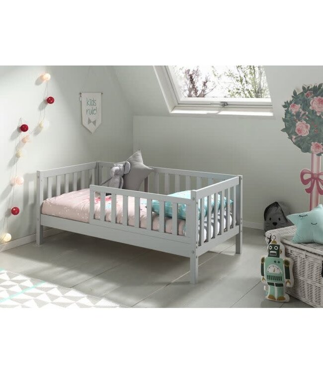 JAXX Jaxx - Peuterbed 70 - 70X140 Cm Grijs (Lattenbodem Inbegrepen)