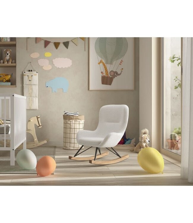 JAXX Jaxx - Rocky Schommelstoel Mini Boucle Wit