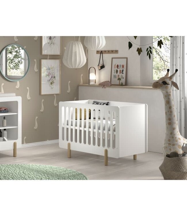 JAXX Jaxx - Smile Babybed 60X120 Cm Wit (Lattenbodem Inbegrepen)