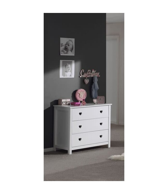 VIPACK VIPACK - AMORI KOMMODE 3 LADEN WIT