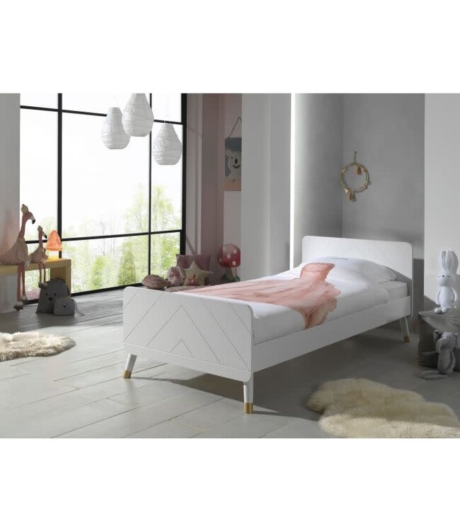 VIPACK VIPACK - BILLY BED SATIN WHITE  90x200 CM