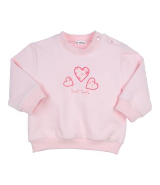 Gymp Gymp - Sweater Carbon - Sweet Hearts Roze