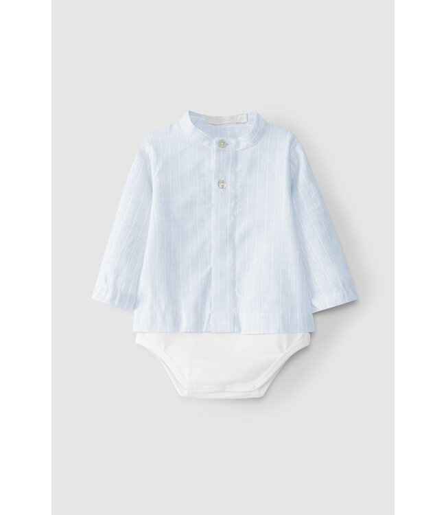 Laranjinha Laranjinha - Bodyhemd - streepjes blauw