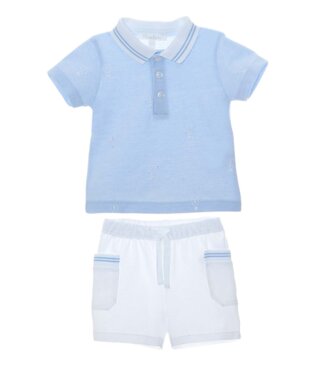 Patachou Patachou - Polo met short - balloon Blue