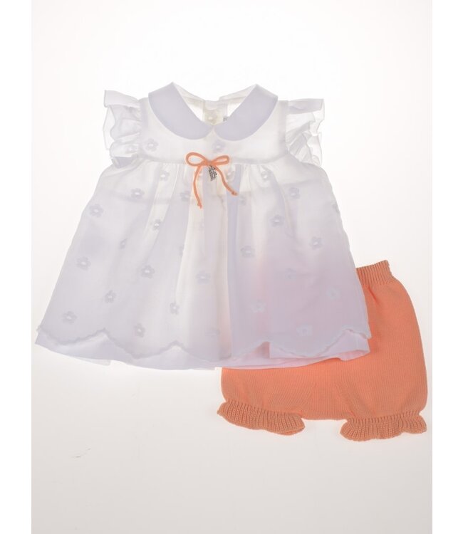 Barcellino Barcellino - Set Blouse + shortje - Oranje