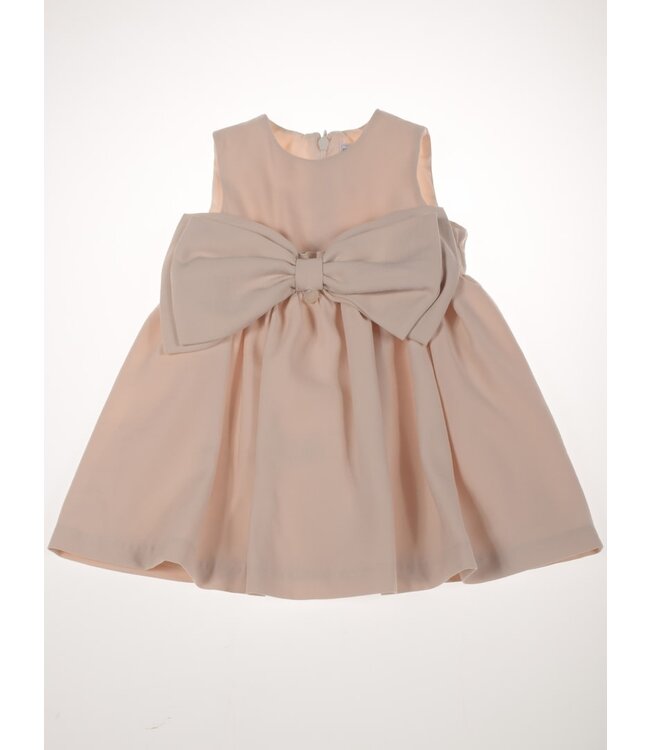 Barcellino Barcellino - Jurk met grote strik - Beige