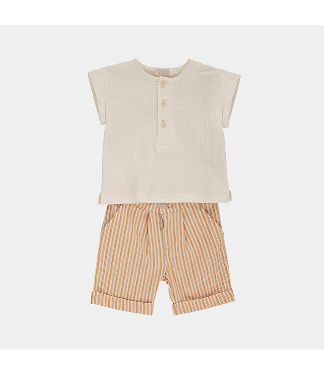 Lalalu Lalalu - 2-delig setje - hemd + short streepjes