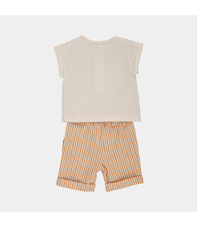 Lalalu Lalalu - 2-delig setje - hemd + short streepjes