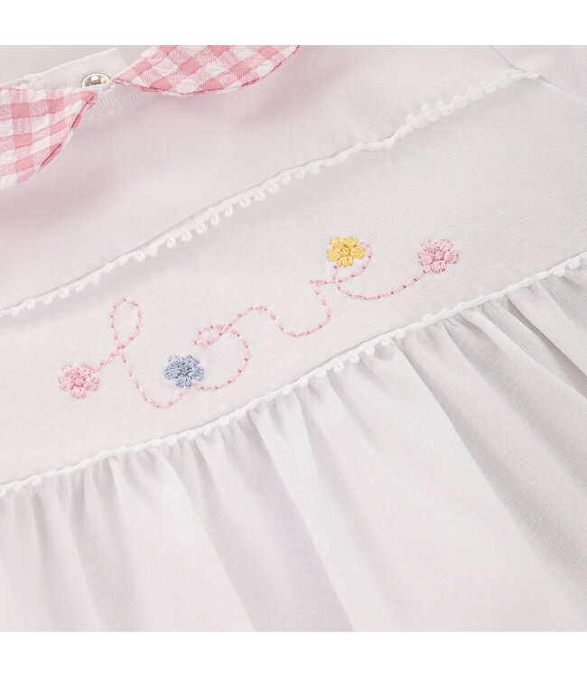 Lalalu Lalalu - Babypakje Jersey - wit/roze