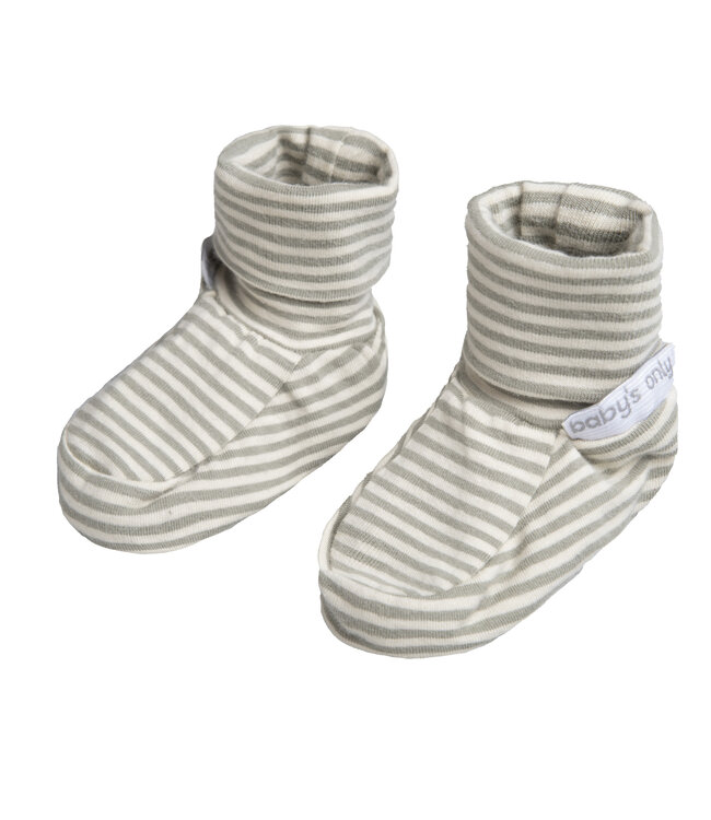 Baby's Only Baby's Only - Slofjes Stripe urban green