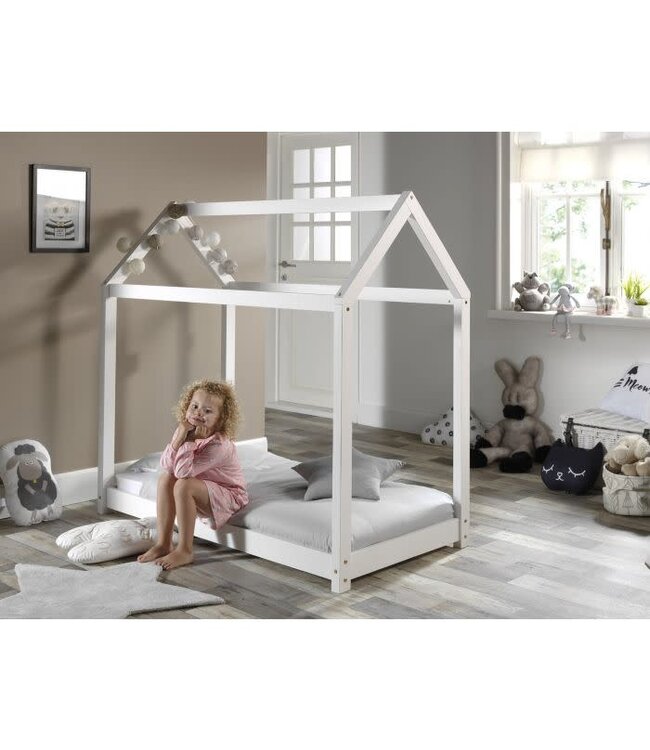 JAXX Jaxx - Cabane Bed 70X140 Cm Wit (Lattenbodem Inbegrepen)