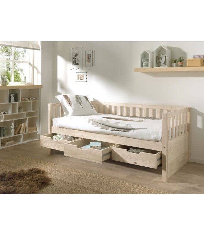 VIPACK VIPACK - FRITZ KAJUITBED MET LADEN MILKY PINE