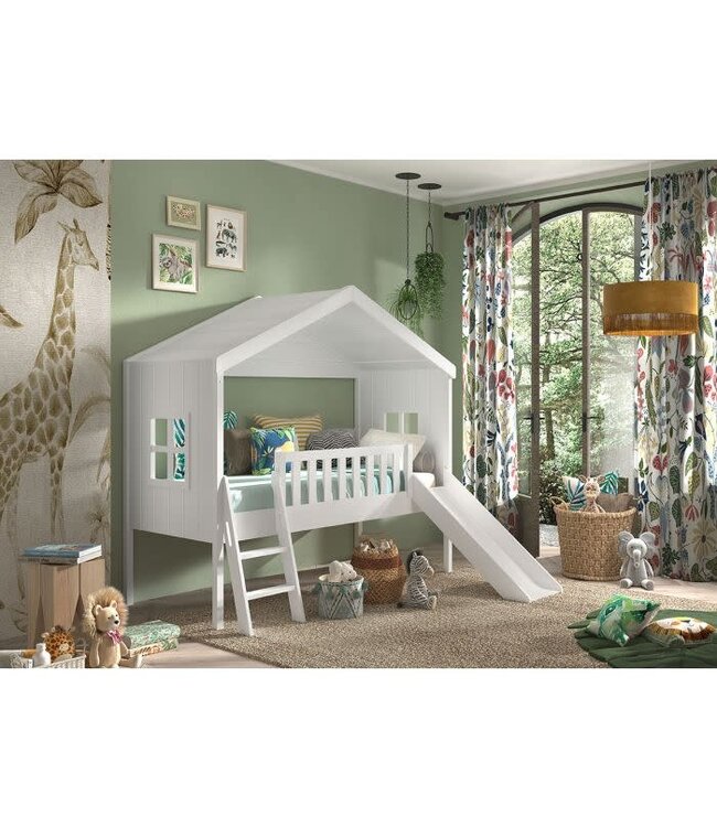 VIPACK VIPACK - HUISBED LADDER + GLIJBAAN WIT