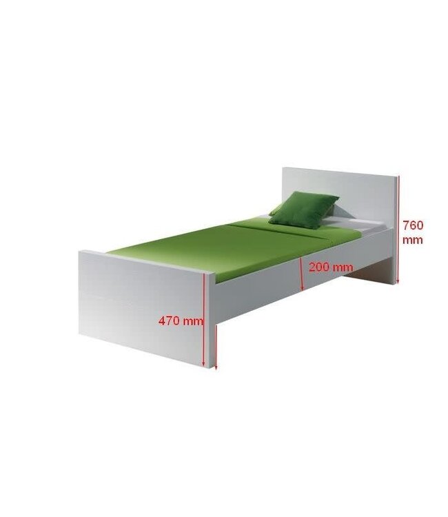 VIPACK VIPACK - LARA BED 90 WIT