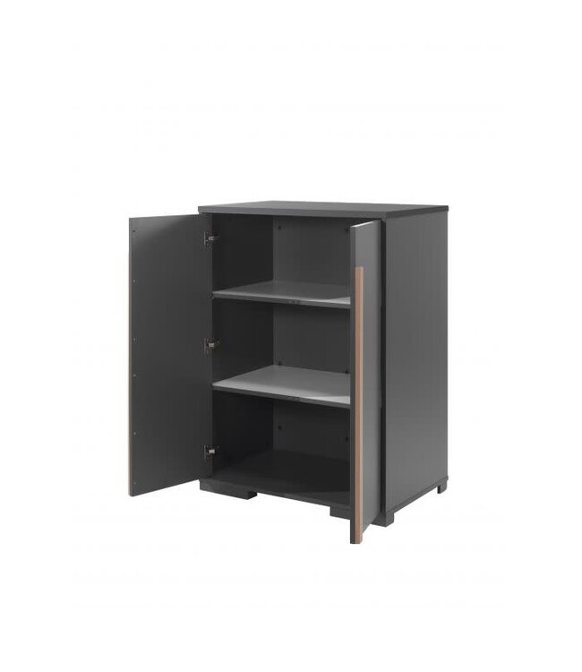 VIPACK VIPACK - LONDON 2-DEURSKAST MET LEGPLANKEN ANTRACIET