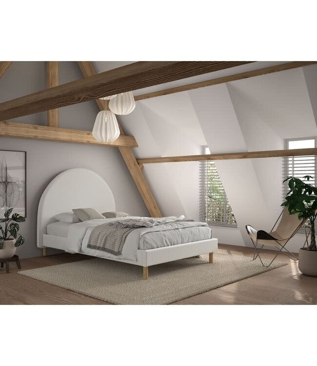 VIPACK VIPACK - MOON BED 140x200 BOUCLE WIT