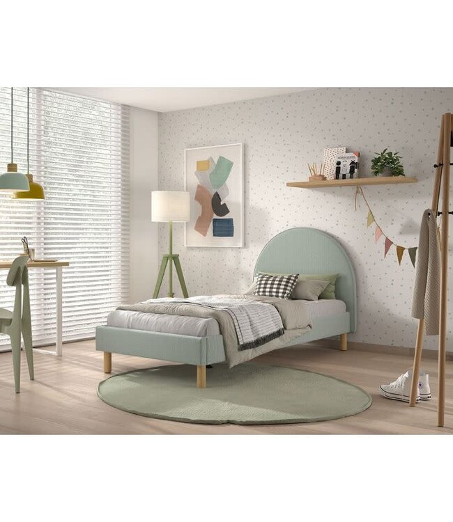 VIPACK VIPACK - MOON BED 90x200 BOUCLE GROEN