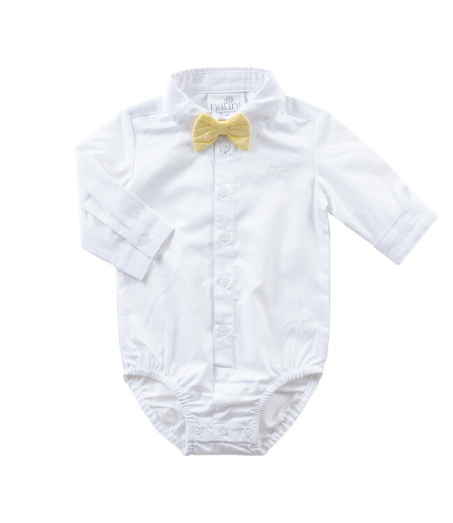 Natini Natini - Bodyshirt Pierrot Bow - White