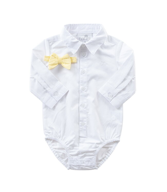 Natini Natini - Bodyshirt Pierrot Bow - White