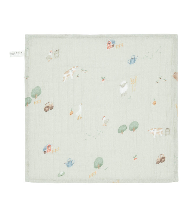 Little Dutch Little Dutch - Monddoekjes set hydrofiel Little Farm / Olive