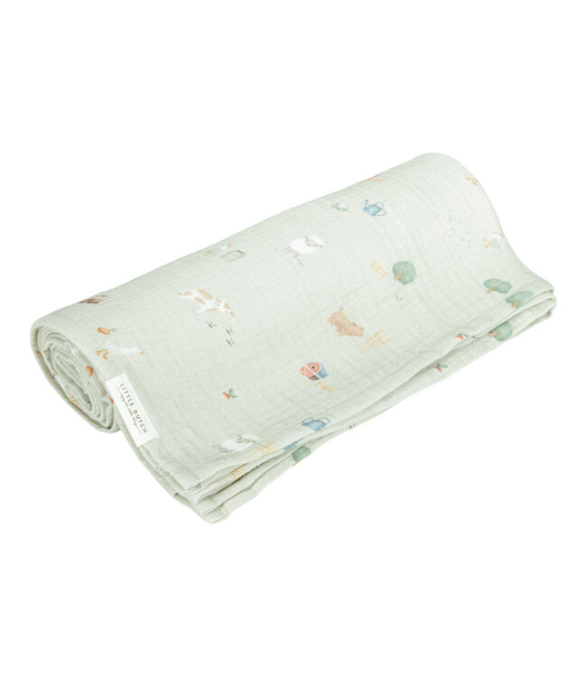 Little Dutch Little Dutch - Swaddle doek hydrofiel 120 x 120 Little Farm