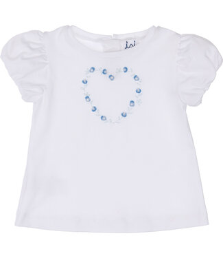 Malvi Malvi - Jersey t-shirt with heart embroidery - White