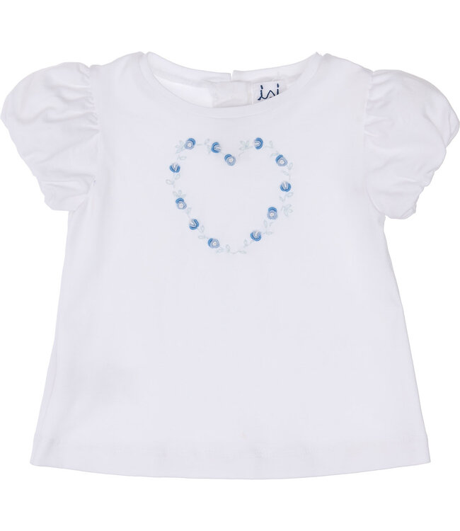 Malvi Malvi - Jersey t-shirt with heart embroidery - White