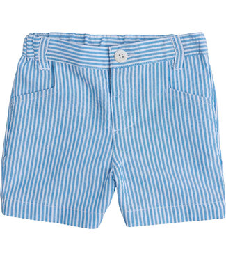 Malvi Malvi - Seersucker stripes boy bermuda - Blue